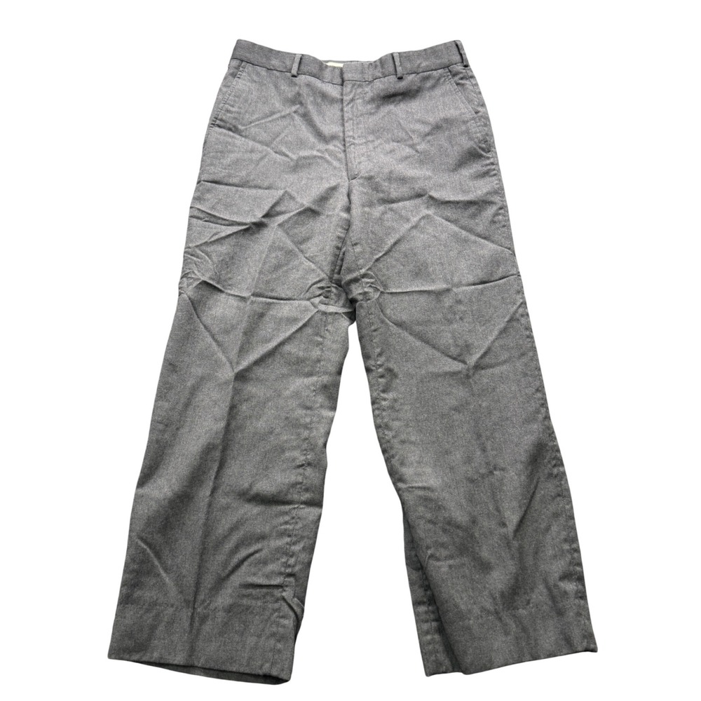 Unbranded 100% Pure Wool Dress Pants Mens 30 Gray 25 Inseam USA Made Casual